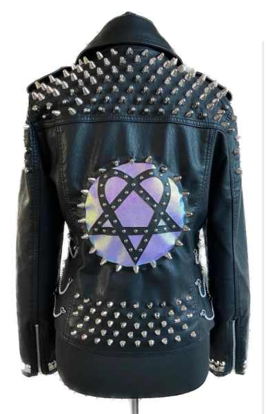 Studded Biker Jacket - Size 12