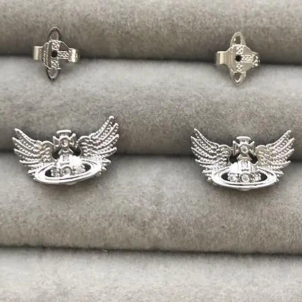 Vivienne Westwood Earrings Pierced silver 1.7 x 0.7cm NO BOX [EJ361