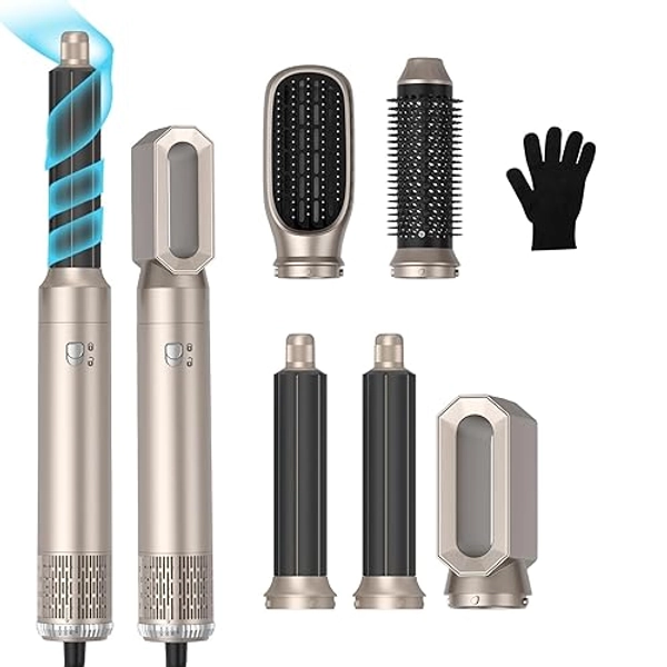 Hair Styler 5 in 1 1000w Hair Dryer Brush,30mm Air Curler, Detachable Styler Tools for Drying Curling Straightening,3 Wind Speed and Temperature