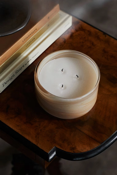 Large scented candle in glass holder - Ember Vanilla