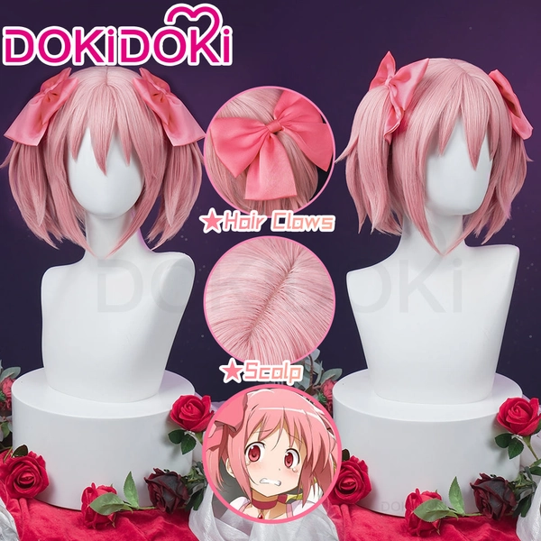 【Wig Ready For Ship】DokiDoki Anime Puella Magi Madoka Magica Cosplay Kaname Madoka Wig / Headwear Cute Halloween