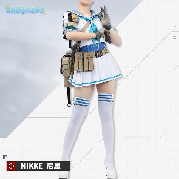 NIKKE：The Goddess of Victory Neon: Blue Ocean Cosplay Costume Halloween Sweet Sailor Uniform JK Dress Accessories Prop Woman Set - AliExpress 200000532