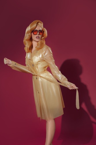 Latex Trench Mac Coat