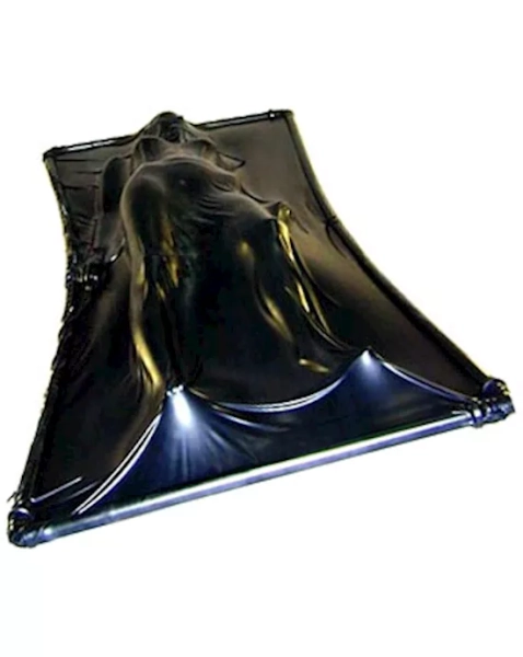 Extreme Black Latex Vacuum Bed