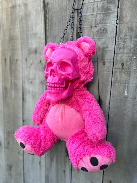 Pink Skeleton Bear Backpack