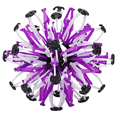 Expandable Breathing Ball Toy, Colorful Expanding Toy Balls for Kids and Adults, Relieves Stress Expandable Ball Educational Toy Birthday Gift, Yoga Relaxation Meditation Accessories - Purple