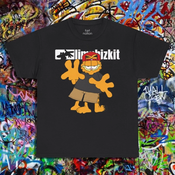 Limp Bizkit Garfield Durst Shirt - Unisex Silly T-Shirt - Fart Nation // Garfield Collection
