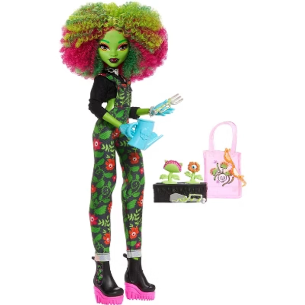 Monster High Fearbook Venus McFlytrap Fashion Doll with Yearbook and Unearthed Club Accessories