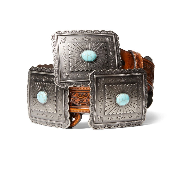 Turquoise Burst Concho Belt