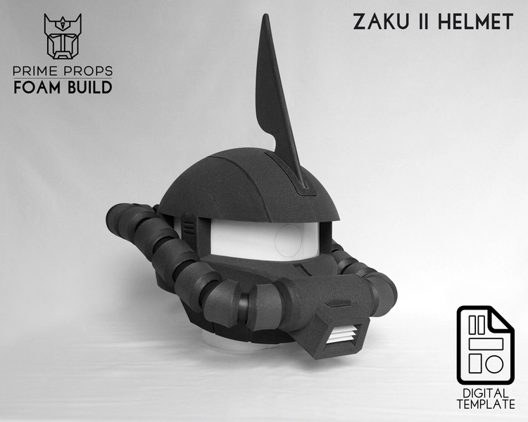 Zaku II helmet gundam foam pattern