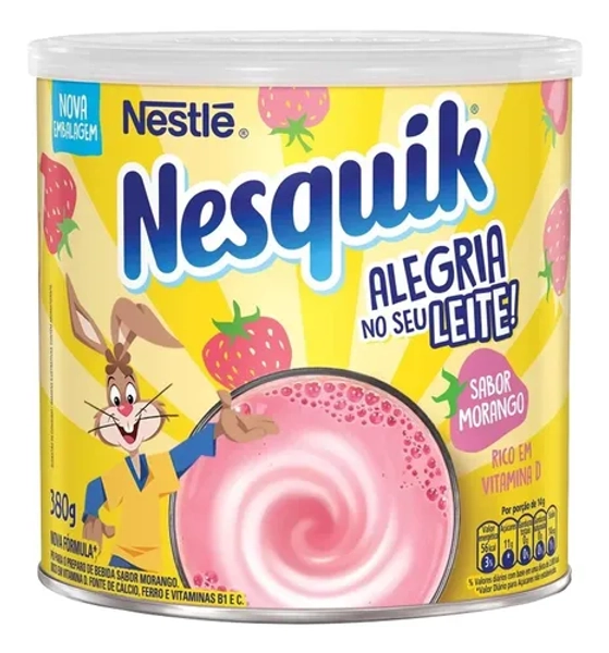 Nesquik En Polvo Frutilla Lata 380g Importado Brasil