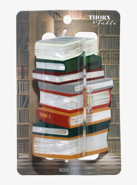 Thorn & Fable Stacked Books Claw Hair Clip