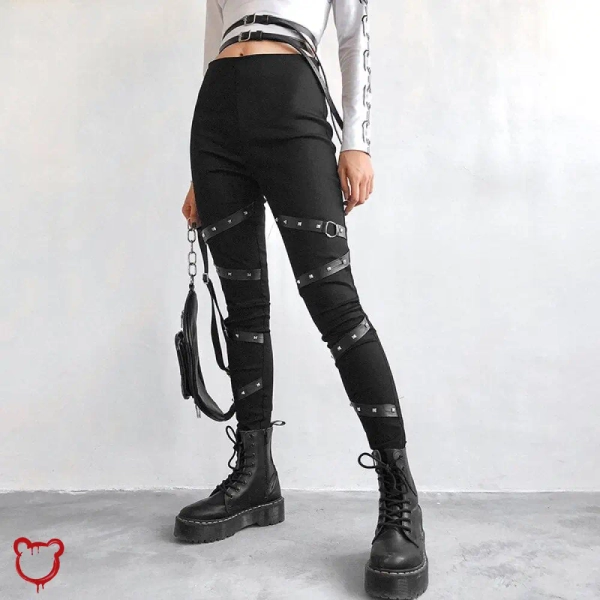 Gothic Rivet Pants - Flash