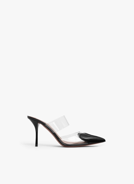 BLACK LE CŒUR MULES IN PATENT CALFSKIN