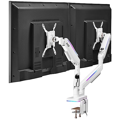 AVLT Dual 17”-43” Gaming Monitor Arm Desk Mount - White