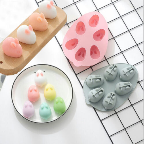 Easter Rabbit Silicone Gummy Chocolate Baking Mold Ice Cube Tray Candy Mould DIY  | eBay