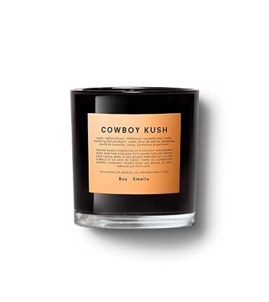 Boy Smells Cowboy Scented Candle for Men and Women, Coconut, Beeswax & Soy Candle Blend, Aromatherapy Candles for Home, 8.5 oz Jar, 50 Hour Burn