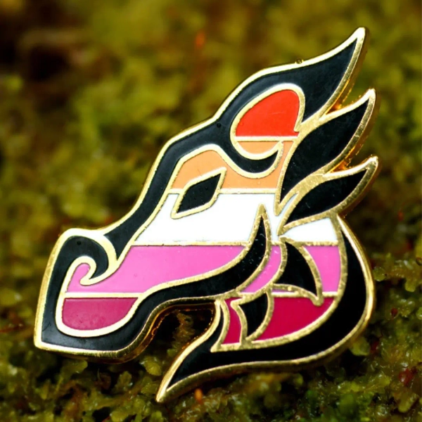 Dragon Pin - Lesbian Pride