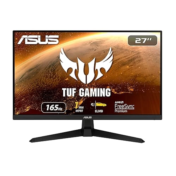 ASUS TUF Gaming VG277Q1A - 27 Zoll Full HD Monitor - 165 Hz, 1ms MPRT, FreeSync Premium - VA Panel, 16:9, 1920x1080, DisplayPort, HDMI, schwarz