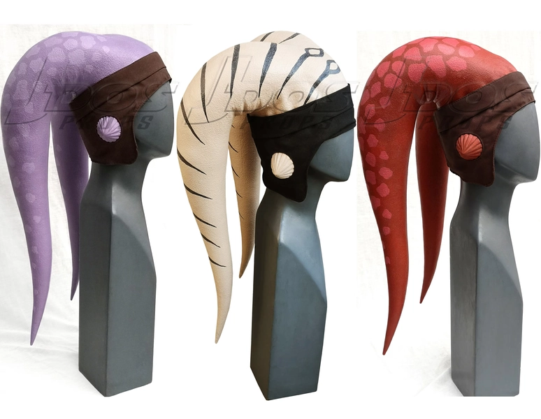 Twi'lek Latex Lekku 23.5” Curvy headtails Prop Replica Star Wars costume