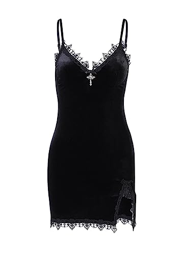 Lace Mini Sleeveless Dress Black Lace Draped Bodycon Gothic Summer Dress Gothic Vintage Goth Dresses - Medium - Sexy Goth Dress