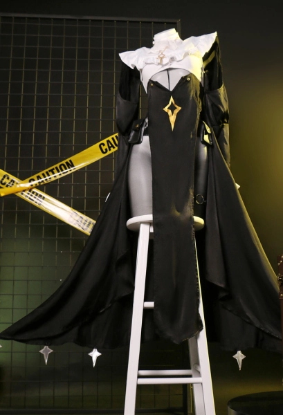 Miccostumes x Mobbunny x Chowbie Vampire Hunter Sexy Lingerie Set Nun Costume High Slit Dress Set with Headband Necklace