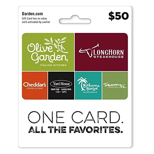 
                            Darden Restaurants Gift Card
                        