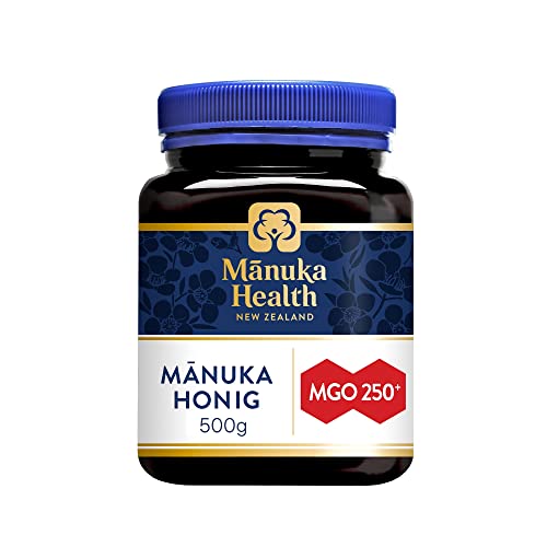 Manuka Health - Manuka Honig MGO 250+ (500 g) - 100% Pur aus Neuseeland mit zertifiziertem Methylglyoxal Gehalt - 500 g (1er Pack) - Single