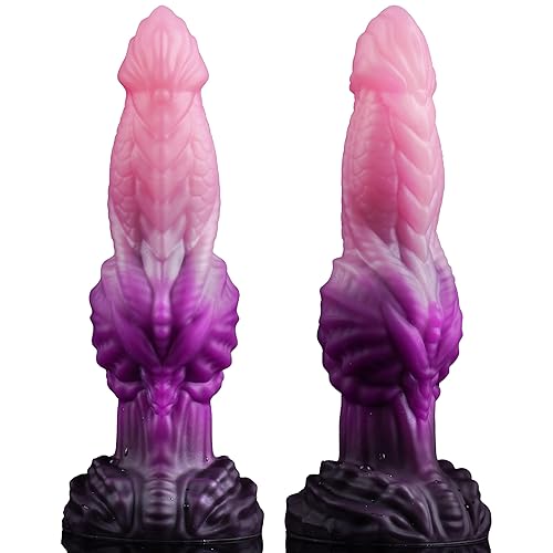 Monster Dildo Dragon Dildo Knotted Horse Dildo, Fantasy Dildo Knot Anal Dildo with Strong Suction Cup, Silicone Alien Dog Dildo for Beginner, Huge Animal Butt Plug Adult Sex Toys for Women Men Couple