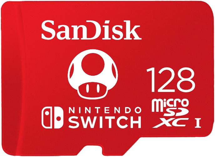 SanDisk 128GB microSDXC-Card, Licensed for Nintendo-Switch - SDSQXAO-128G-GNCZN - Super Mario Super Mushroom 128GB