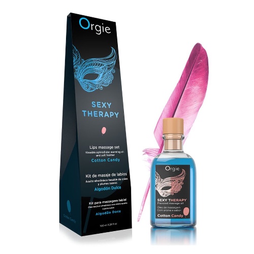 Orgie Lips Aphrodisiac Massage Set - Cotton Candy