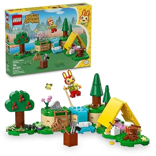 LEGO Animal Crossing Bunnie’s Outdoor Activities Buildable Creative Playset for Kids, Includes Video Game Toy Minifigures Tent and Rabbit, Animal Crossing Toy for Girls and Boys Aged 6 and Up, 77047 - Multicolor