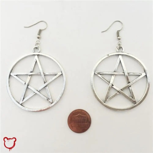 Pentagram Dangle Earrings