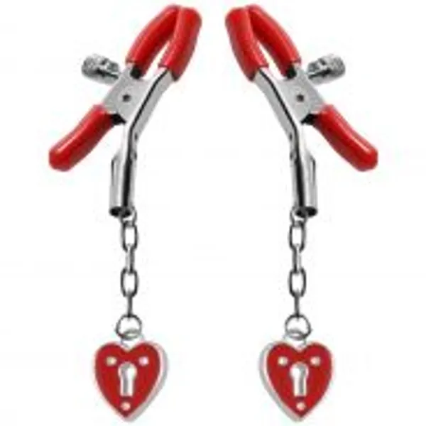 Master Series Captive Heart Nipple Clamps - Sinful.com