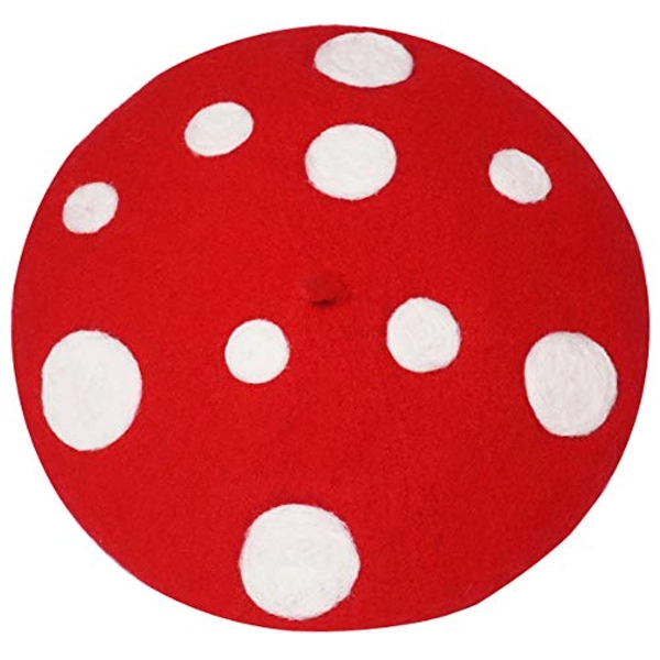FAICCIA Mushroom Beret Women's Cute Lolita Kawaii Plant Cosplay Cap Vintage Painter Hat Sweet Girl Decor