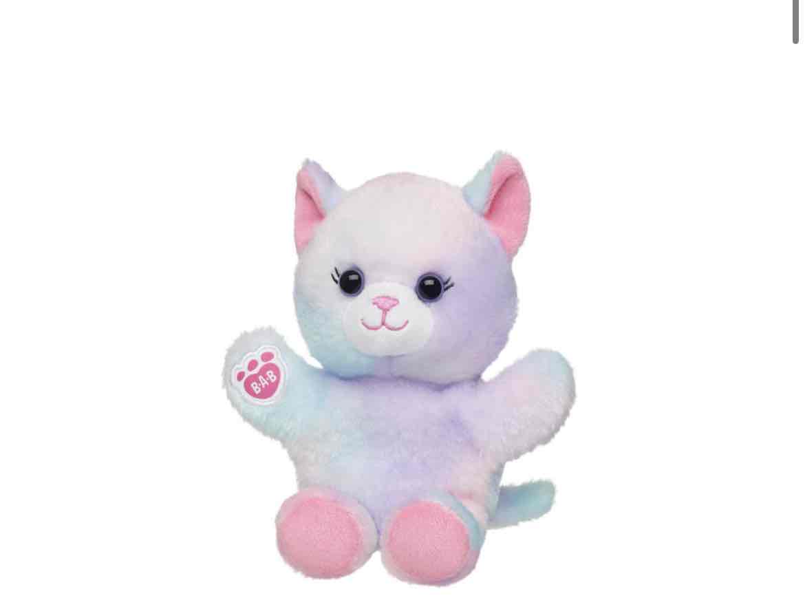 Build-A-Bear Mini Beans Pastel Swirl Kitty Stuffed Animal