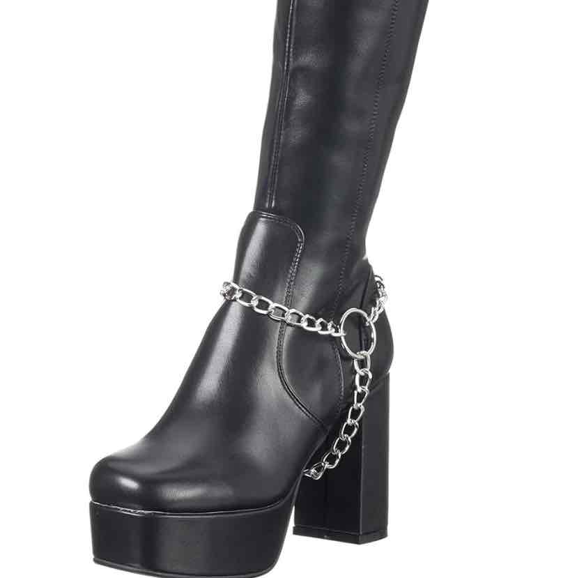 LAMODA Damen Midnight Hour Knee High Boot - 37 EU - Black Pu