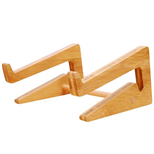 MTWhirldy Laptop Stands, Universal Desktop Stand for Notebook Computer 11-14inch Compatible with Apple MacBook Air Mac Pro and iPad Pro, HP, DELL, Acer, Toshiba, Surface, Lenovo etc. Simple Bamboo - For 11-14inch