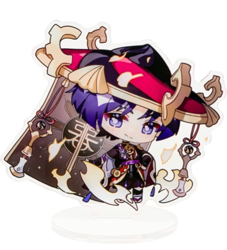 Genshin Impact Acrylic Keychain Manga Video Game Cute Acrylic Keychain Figure (Scaramouche) : Clothing, Shoes & Jewelry