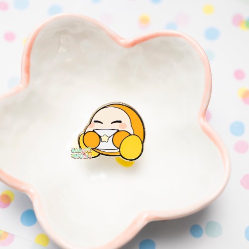 Poyo and Dee "Pen Pals" Hard Enamel Pin - Waddle D / [A Grade] / Simple Rubber Back