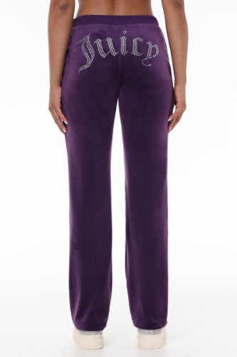 OG Big Bling Velour Track Pants | Blackberry / L