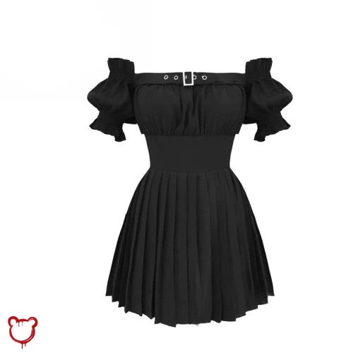 Batty Shoulder Black Dress - XS