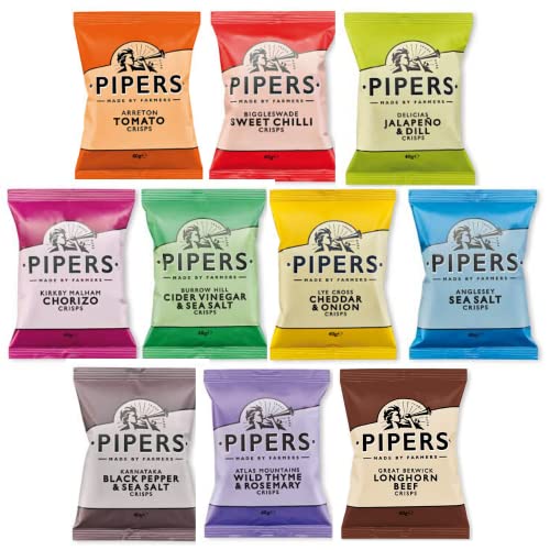 Pipers Crisps Mixed Case 24x40 | Mixed Between 8 Flavours