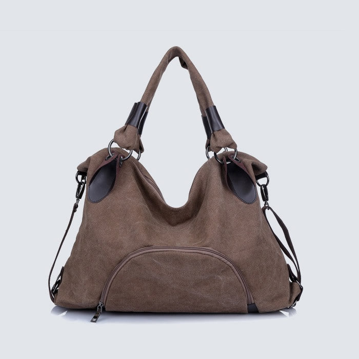 Journey Begins Canvas Tote Bag - Cinnamon-Brown