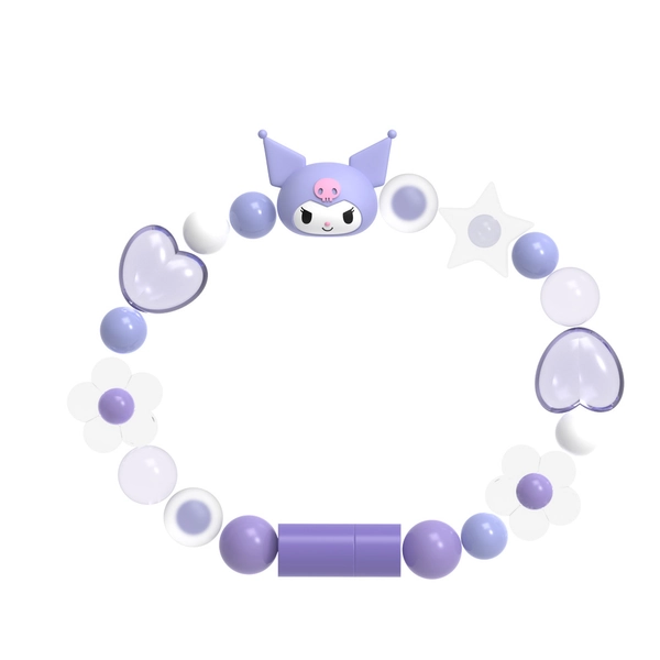 Official Bracelets USB Cable Cute Bracelet Lightning/Type C Charging Cable - Kuromi Purple / For iPhone Lightning