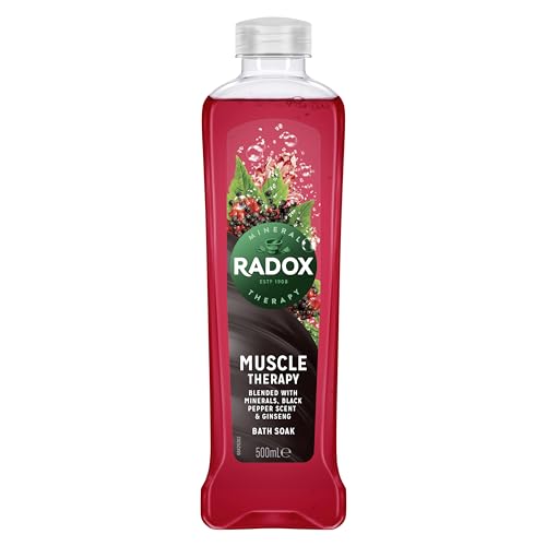 Radox Mineral Therapy Muscle Therapy Bath Soak uniquely blended with minerals & herbs for a rejuvenating bubble bath 500 ml - Black Pepper - 500 ml (Pack of 1)