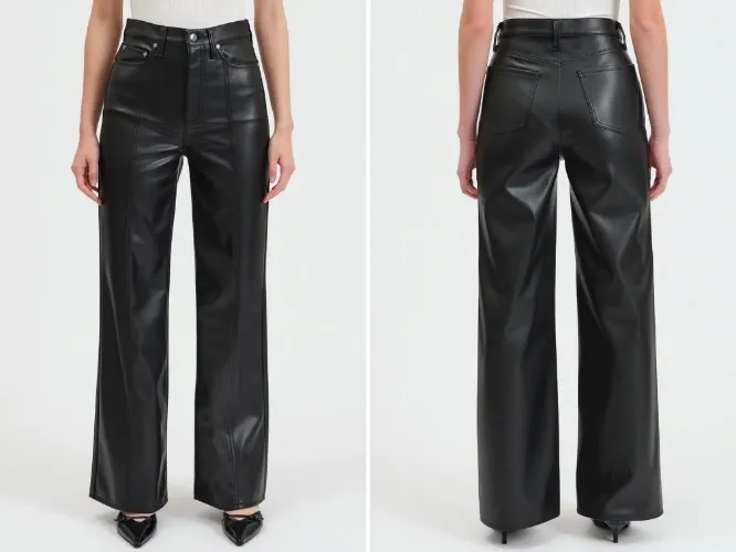 Far Out Faux Leather Wide Leg Pants - Nordstrom