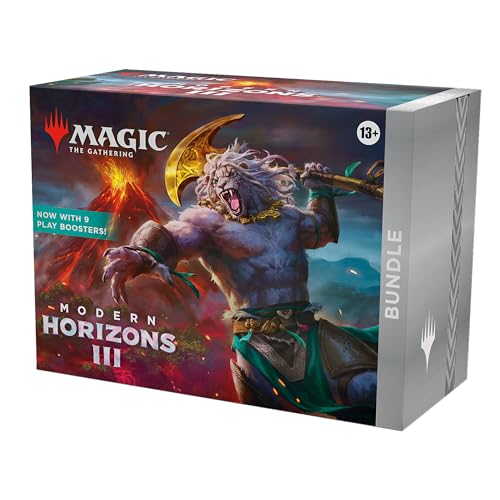 Magic: The Gathering Modern Horizons 3 Bundle - 9 Play Boosters, 30 Land Cards + Exclusive Accessories