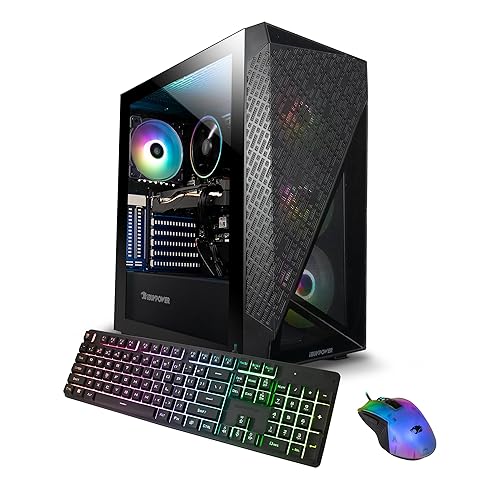 iBuyPower SlateMesh Gaming PC Computer Desktop SlateMeshA5N4601 (AMD Ryzen 5 7600, RTX 4060 8GB, 16GB DDR5 5200 Mhz, 500GB NVMe SSD, Windows 11 Home),Black - AMD RYZEN 5 - R5 7600 | RTX 4060 8 GB