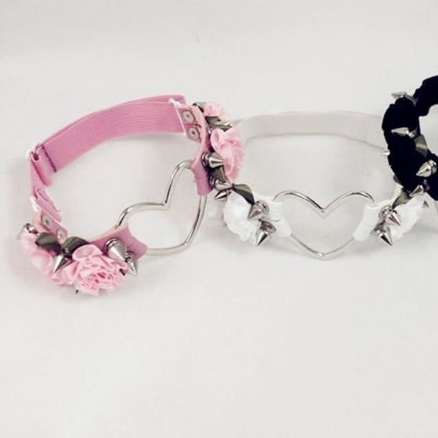 Rose Heart Garter - Pink  Ring